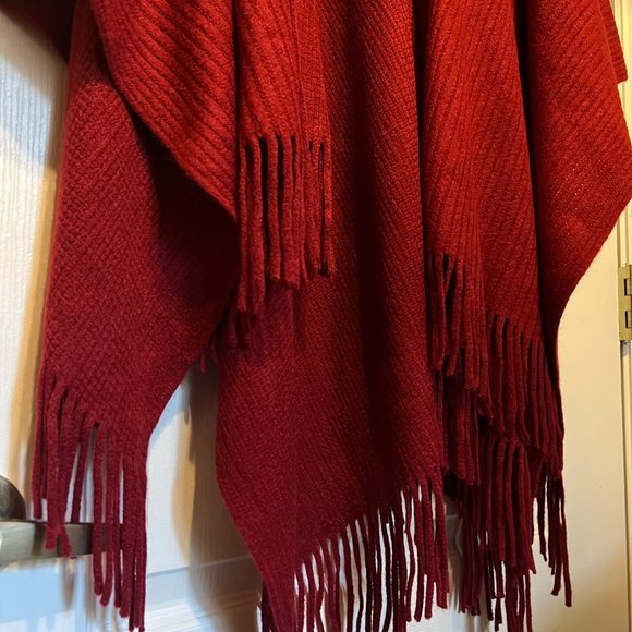 East 5th-ONE SIZE-wrap/scarf-Burnt Orange/Rusty-Fringes-Fall-Winter - Picture 5 of 9